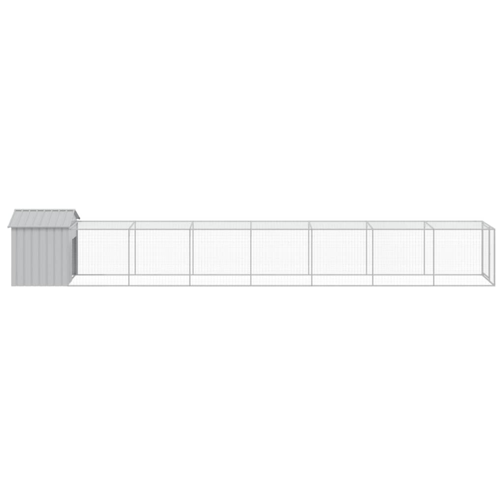 8720845916916_g_en_hd_2 vidaXL Chicken Cage with Run Light Grey 117x813x123 cm Galvanised Steel - Image 4