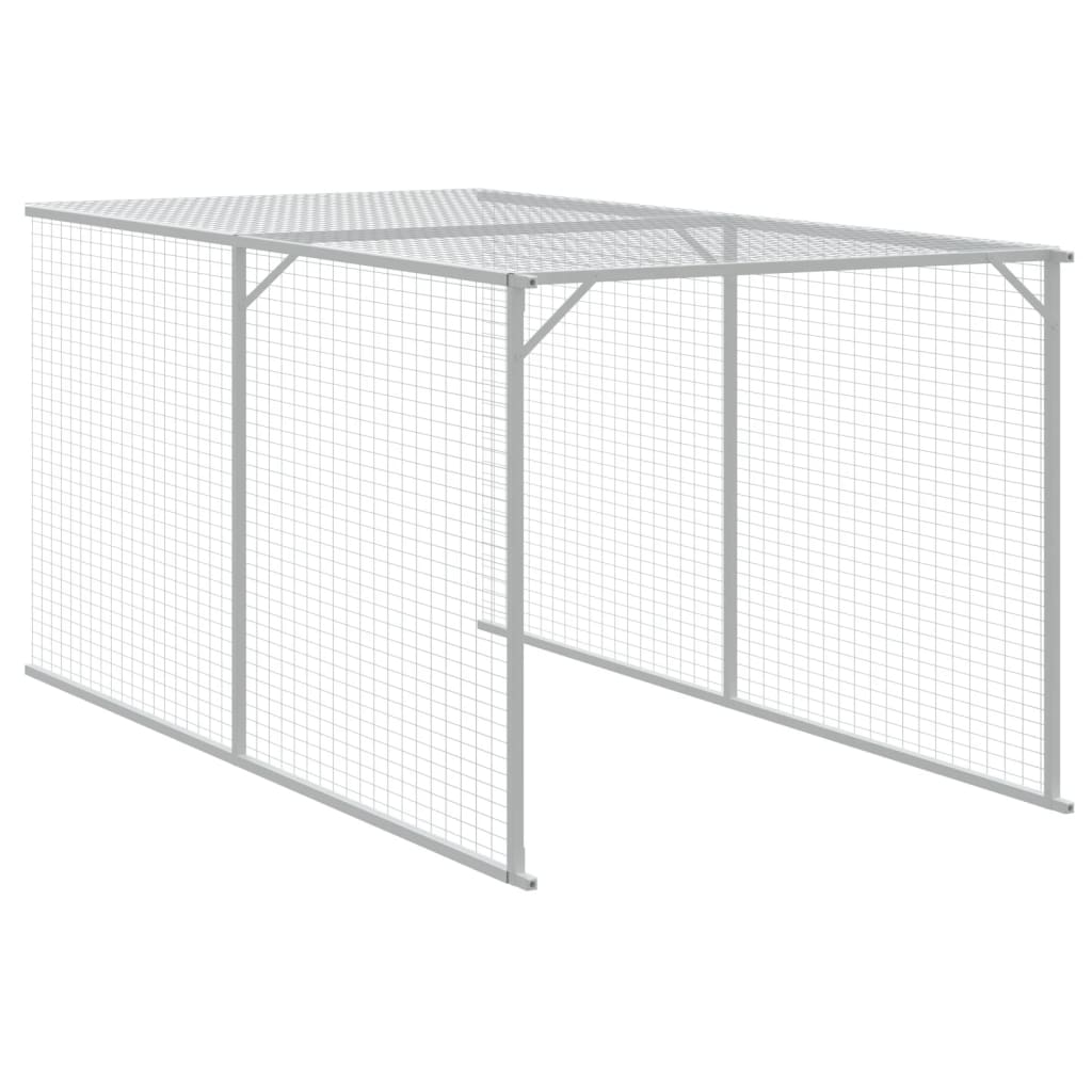 8720845916916_g_en_hd_5 vidaXL Chicken Cage with Run Light Grey 117x813x123 cm Galvanised Steel - Image 7