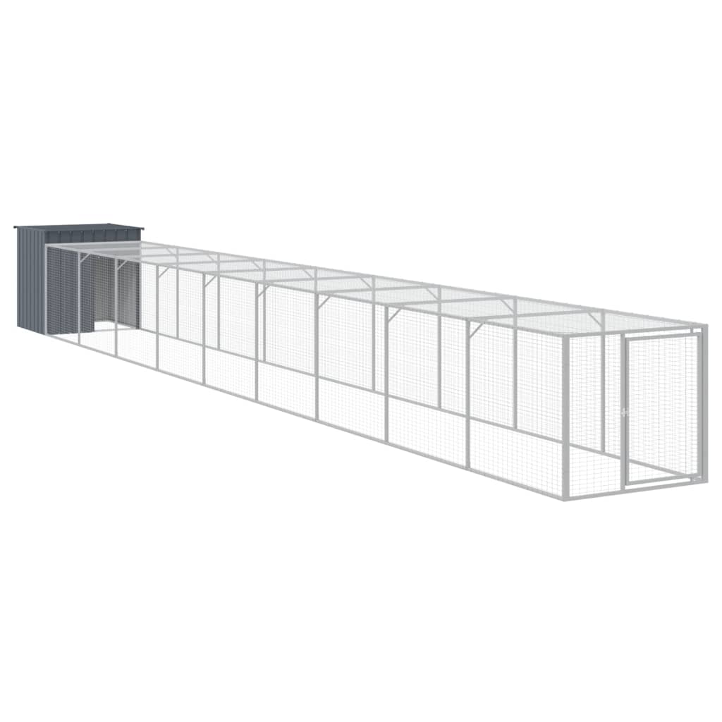 8720845917074_a_en_hd_1 vidaXL Chicken Cage with Run Anthracite 110x1017x110 cm Galvanised Steel - Image 2