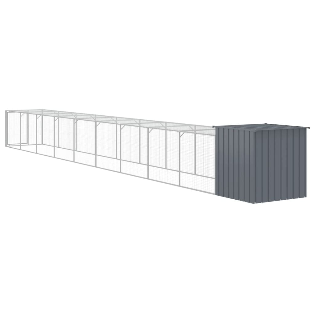 8720845917074_g_en_hd_3 vidaXL Chicken Cage with Run Anthracite 110x1017x110 cm Galvanised Steel - Image 5