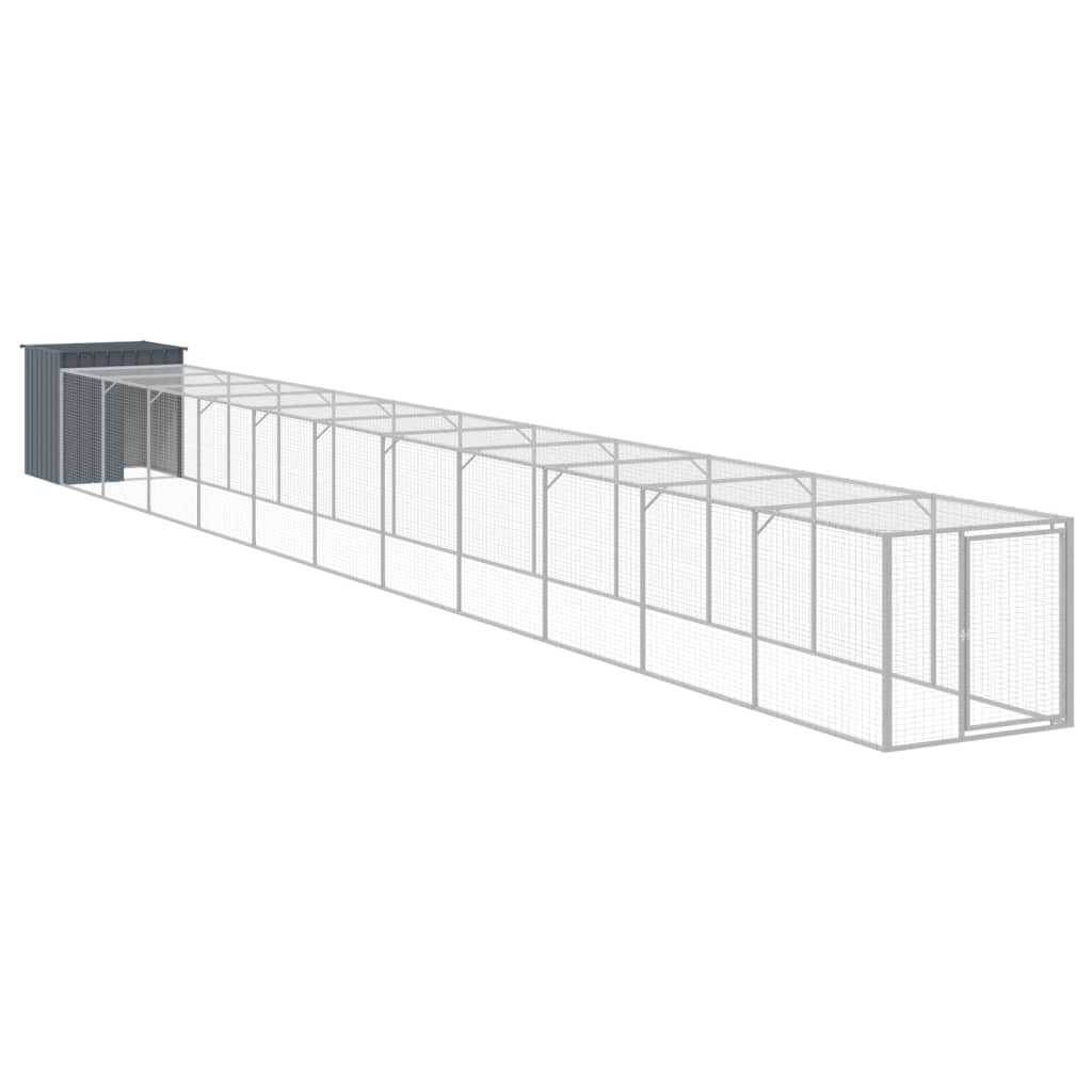 8720845917081_a_en_hd_1 vidaXL Chicken Cage with Run Anthracite 110x1221x110 cm Galvanised Steel - Image 2