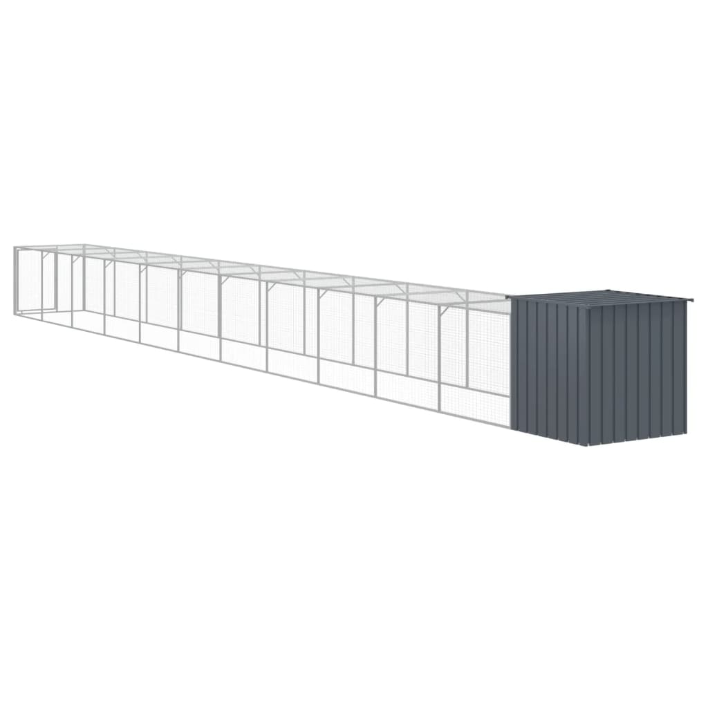 8720845917081_g_en_hd_3 vidaXL Chicken Cage with Run Anthracite 110x1221x110 cm Galvanised Steel - Image 5