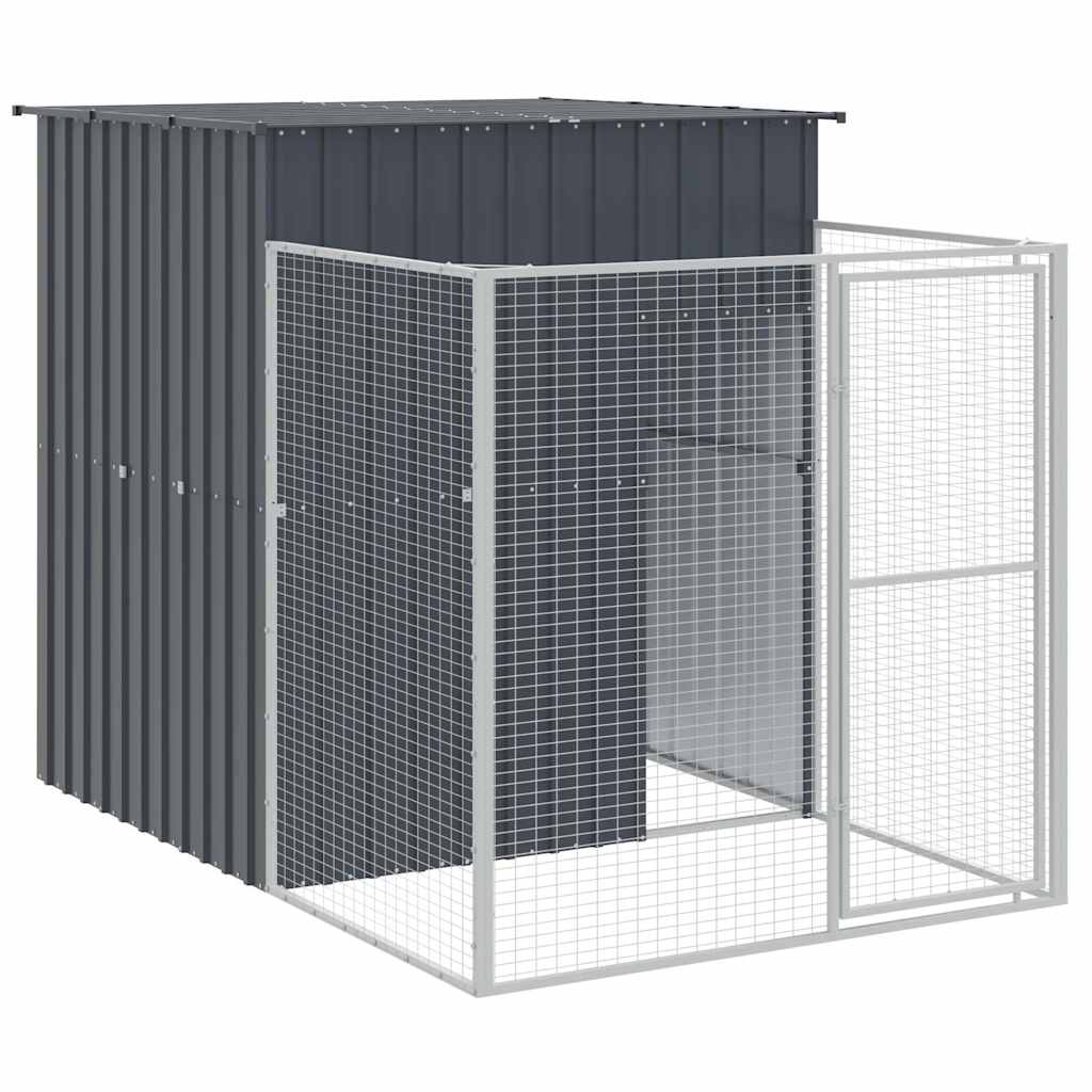 8720845917142_g_en_hd_4 vidaXL Dog House with Run Anthracite 165x455x181 cm Galvanised Steel - Image 6