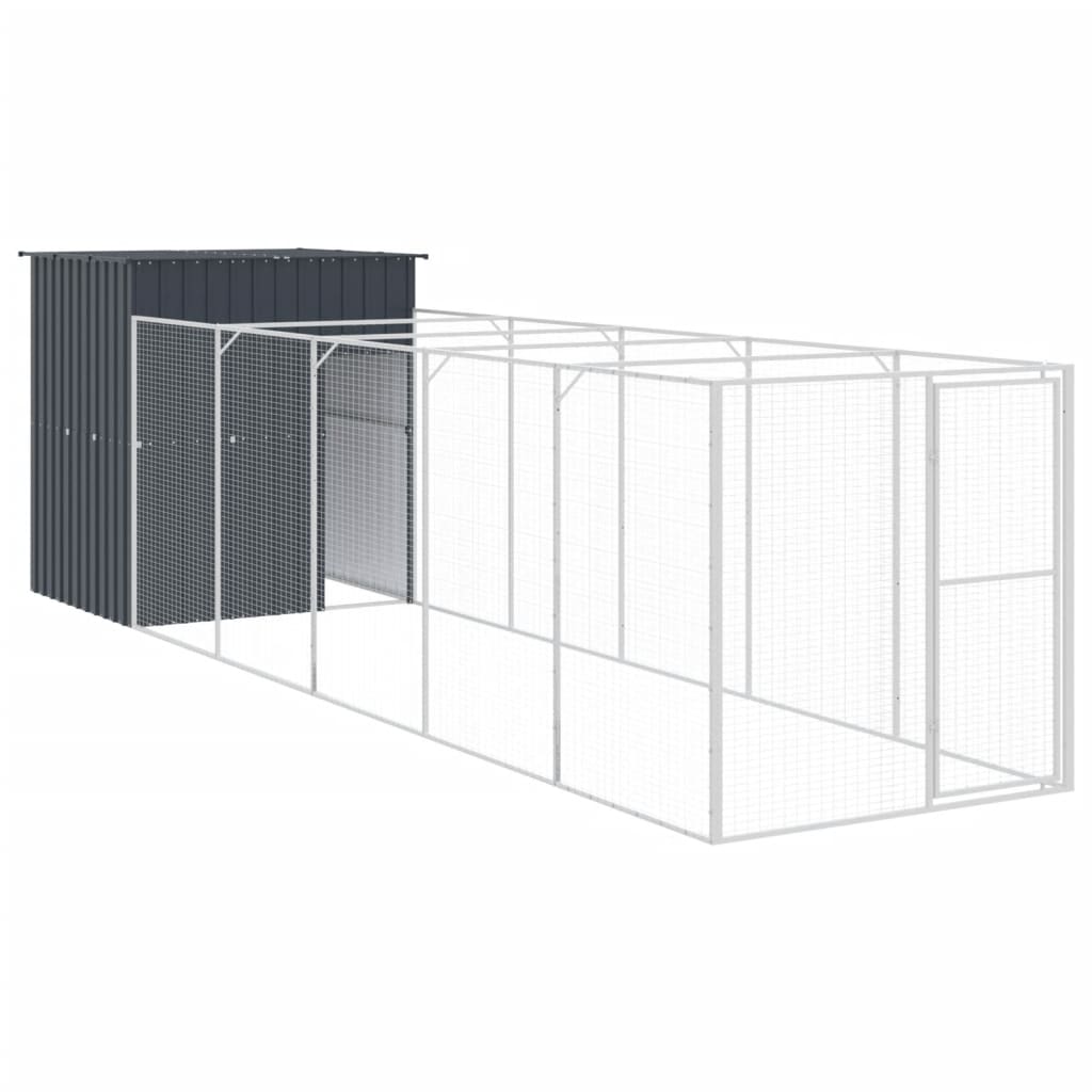8720845917159_a_en_hd_1 vidaXL Dog House with Run Anthracite 165x659x181 cm Galvanised Steel - Image 2