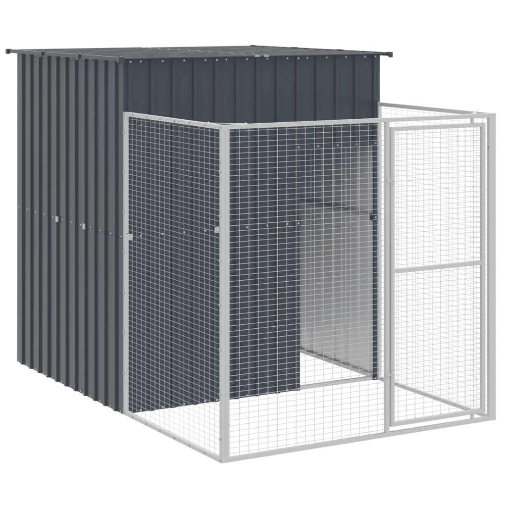 8720845917159_g_en_hd_4 vidaXL Dog House with Run Anthracite 165x659x181 cm Galvanised Steel - Image 6