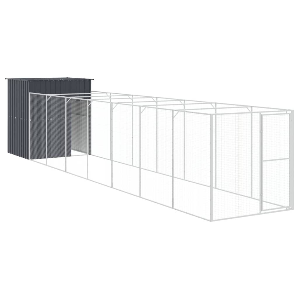 8720845917166_g_en_hd_3 vidaXL Dog House with Run Anthracite 165x863x181 cm Galvanised Steel - Image 5