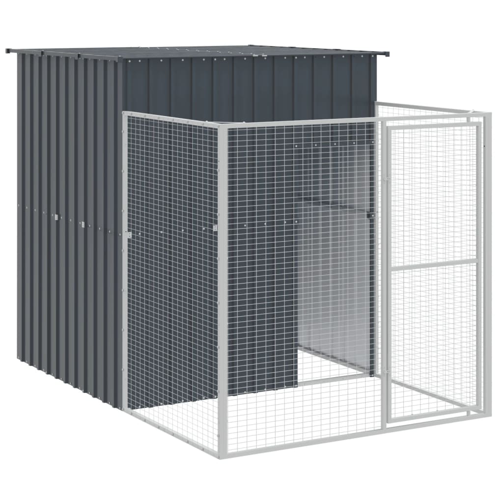 8720845917166_g_en_hd_4 vidaXL Dog House with Run Anthracite 165x863x181 cm Galvanised Steel - Image 6