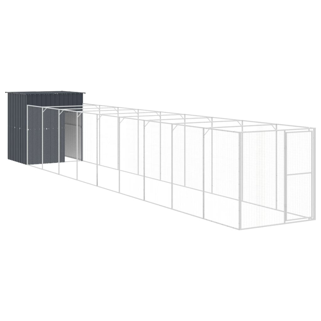 8720845917173_g_en_hd_3 vidaXL Dog House with Run Anthracite 165x1067x181 cm Galvanised Steel - Image 5