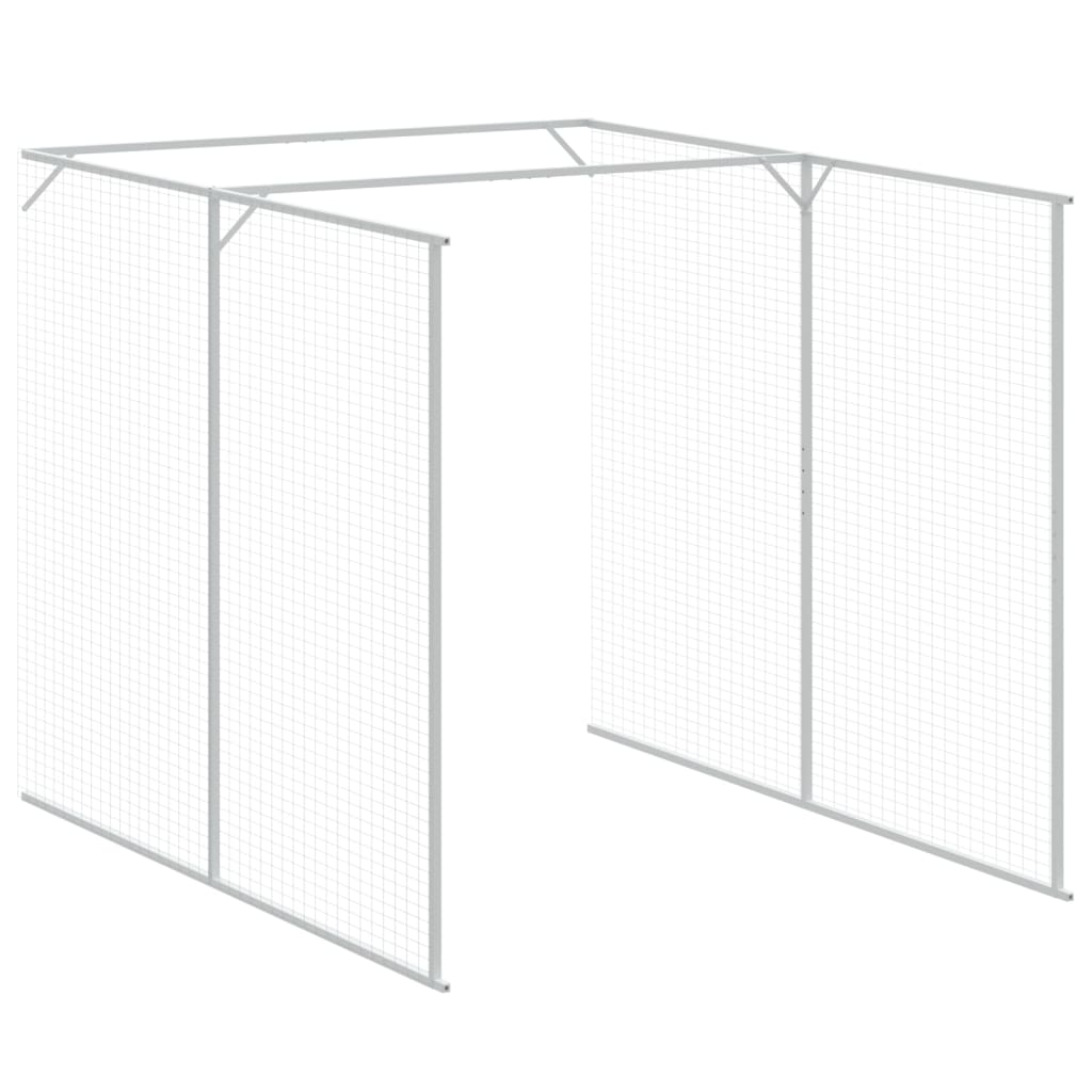 8720845917234_g_en_hd_5 vidaXL Dog House with Run Light Grey 165x1271x181 cm Galvanised Steel - Image 7