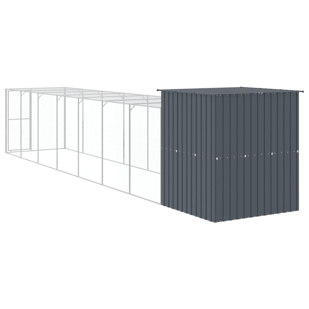 8720845917265_g_en_hd_3 vidaXL Chicken Cage with Run Anthracite 165x863x181 cm Galvanised Steel - Image 5