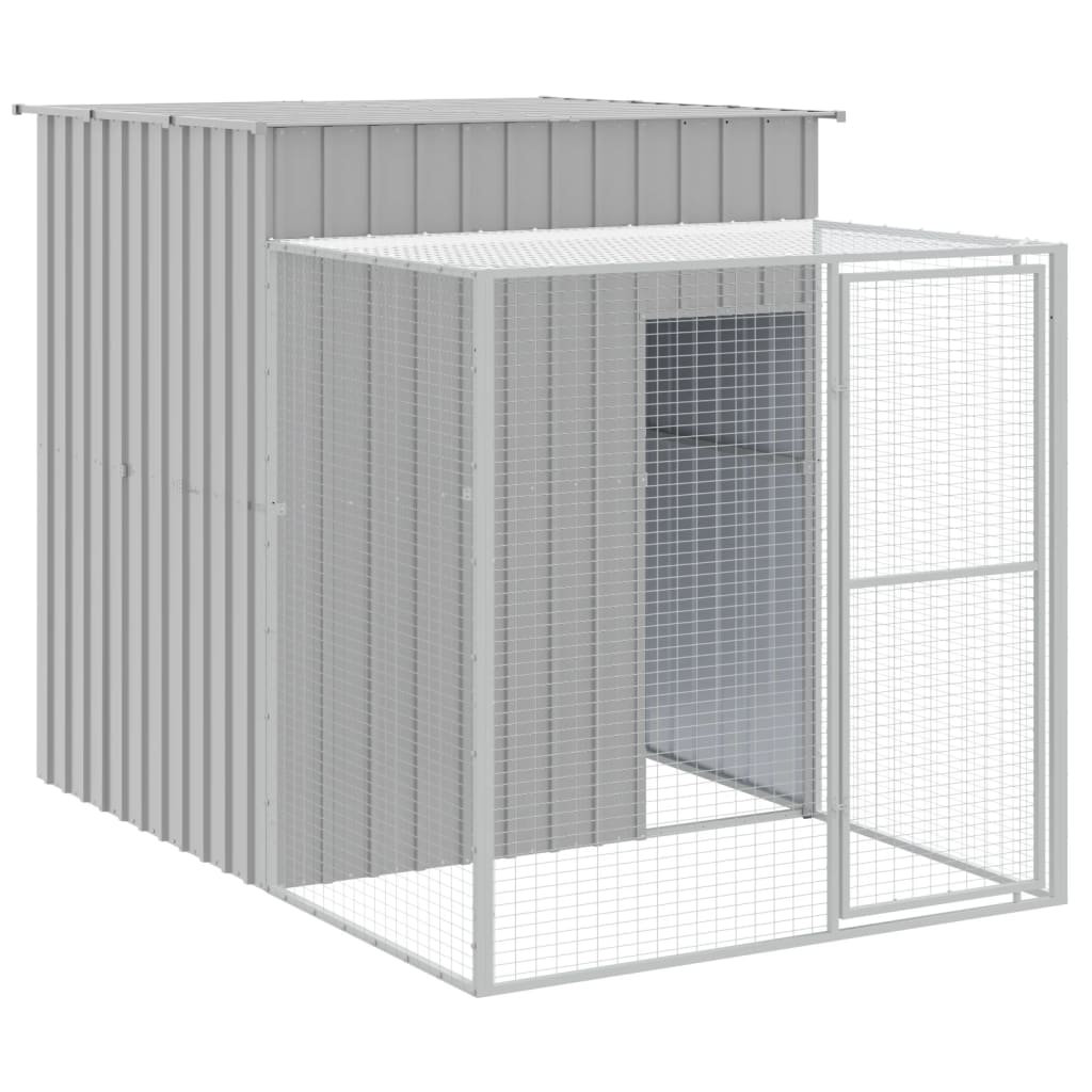 8720845917333_g_en_hd_4 vidaXL Chicken Cage with Run Light Grey 165x1271x181 cm Galvanised Steel - Image 6