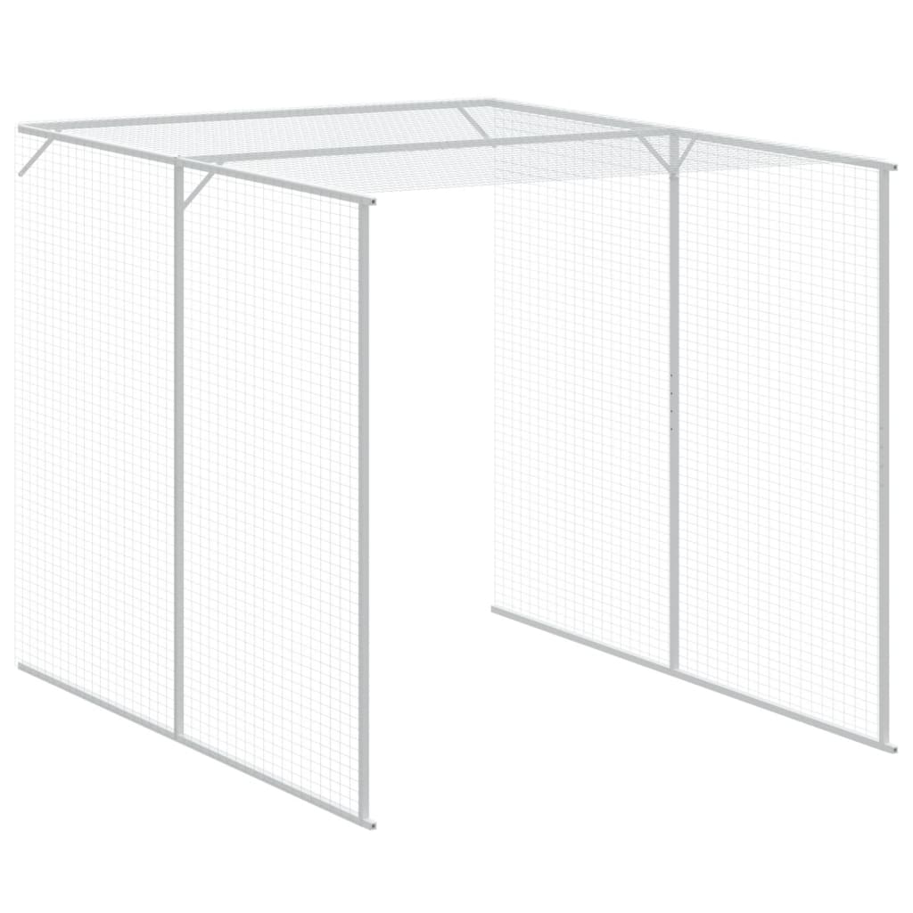 8720845917333_g_en_hd_5 vidaXL Chicken Cage with Run Light Grey 165x1271x181 cm Galvanised Steel - Image 7