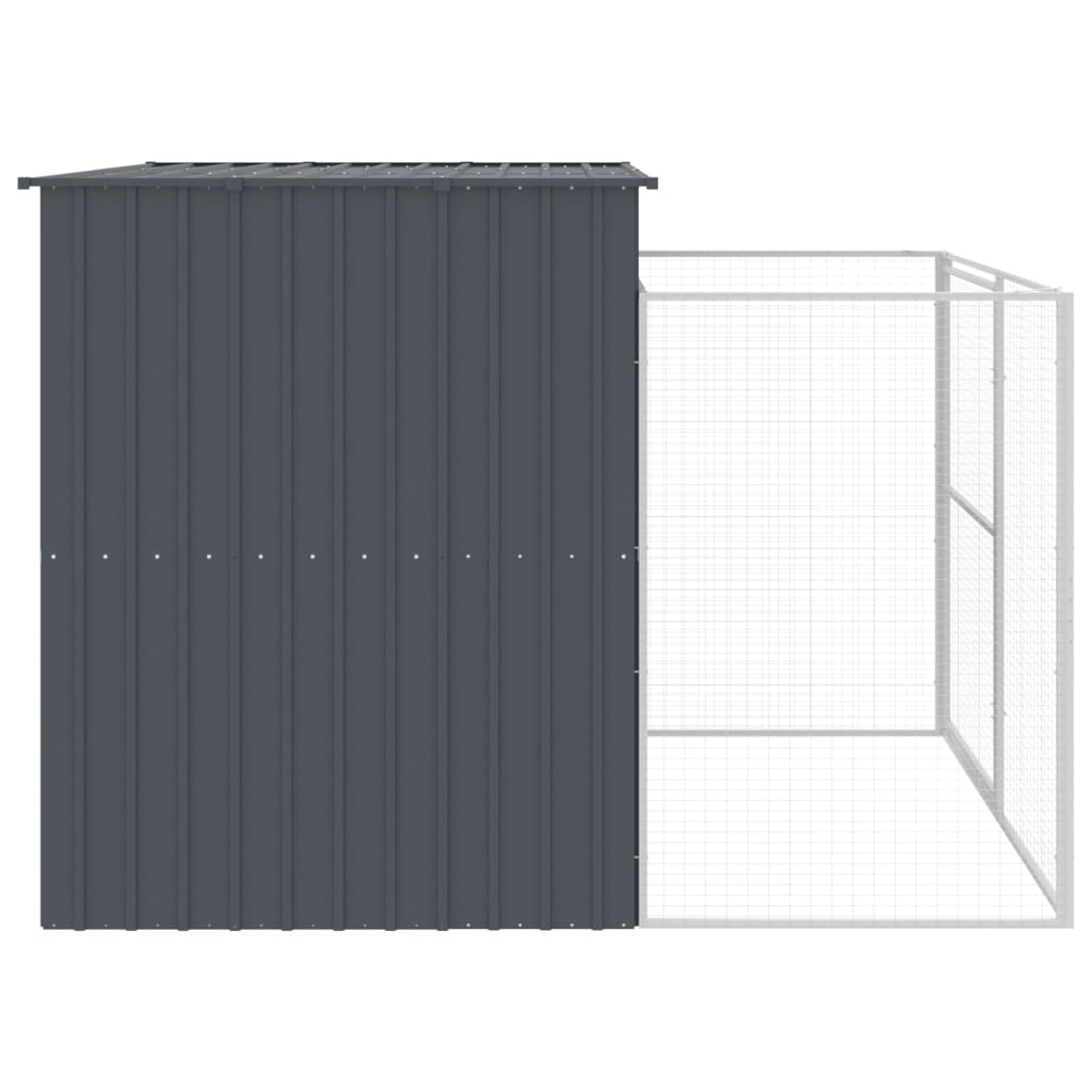 8720845917340_g_en_hd_2 vidaXL Dog House with Run Anthracite 214x253x181 cm Galvanised Steel - Image 4