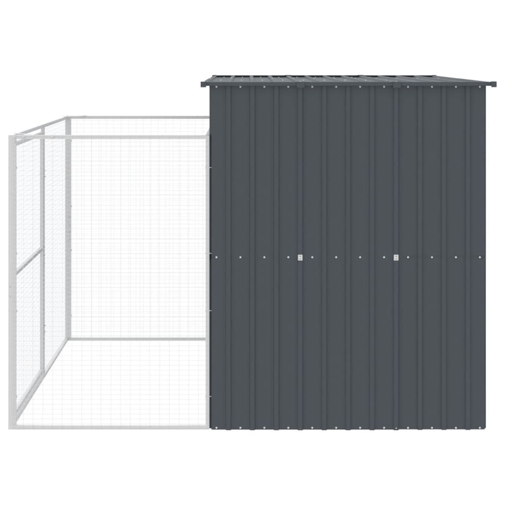 8720845917340_g_en_hd_3 vidaXL Dog House with Run Anthracite 214x253x181 cm Galvanised Steel - Image 5