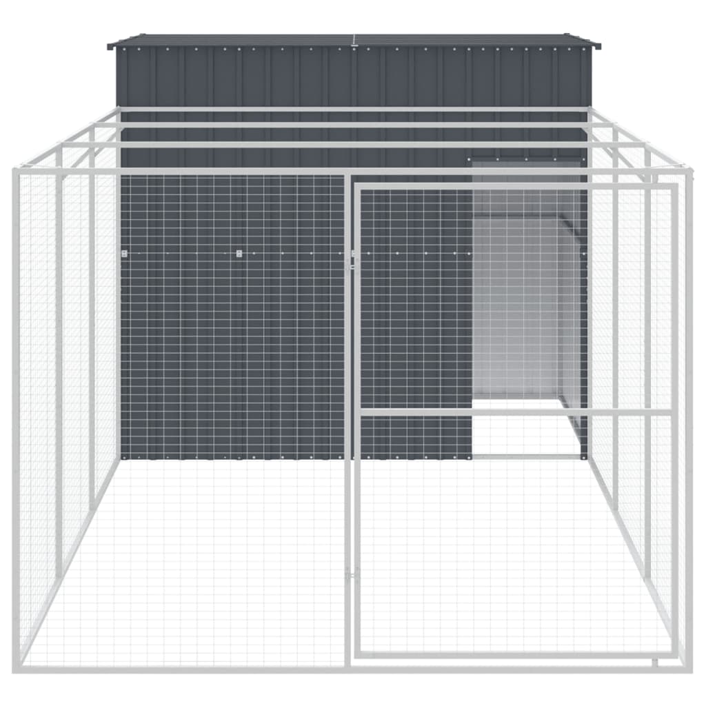 8720845917357_g_en_hd_1 vidaXL Dog House with Run Anthracite 214x457x181 cm Galvanised Steel - Image 3