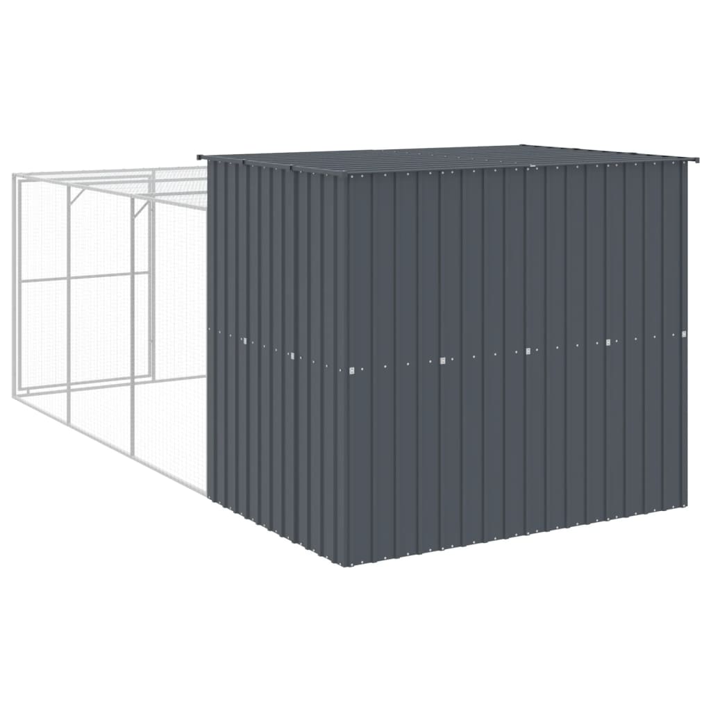 8720845917357_g_en_hd_3 vidaXL Dog House with Run Anthracite 214x457x181 cm Galvanised Steel - Image 5