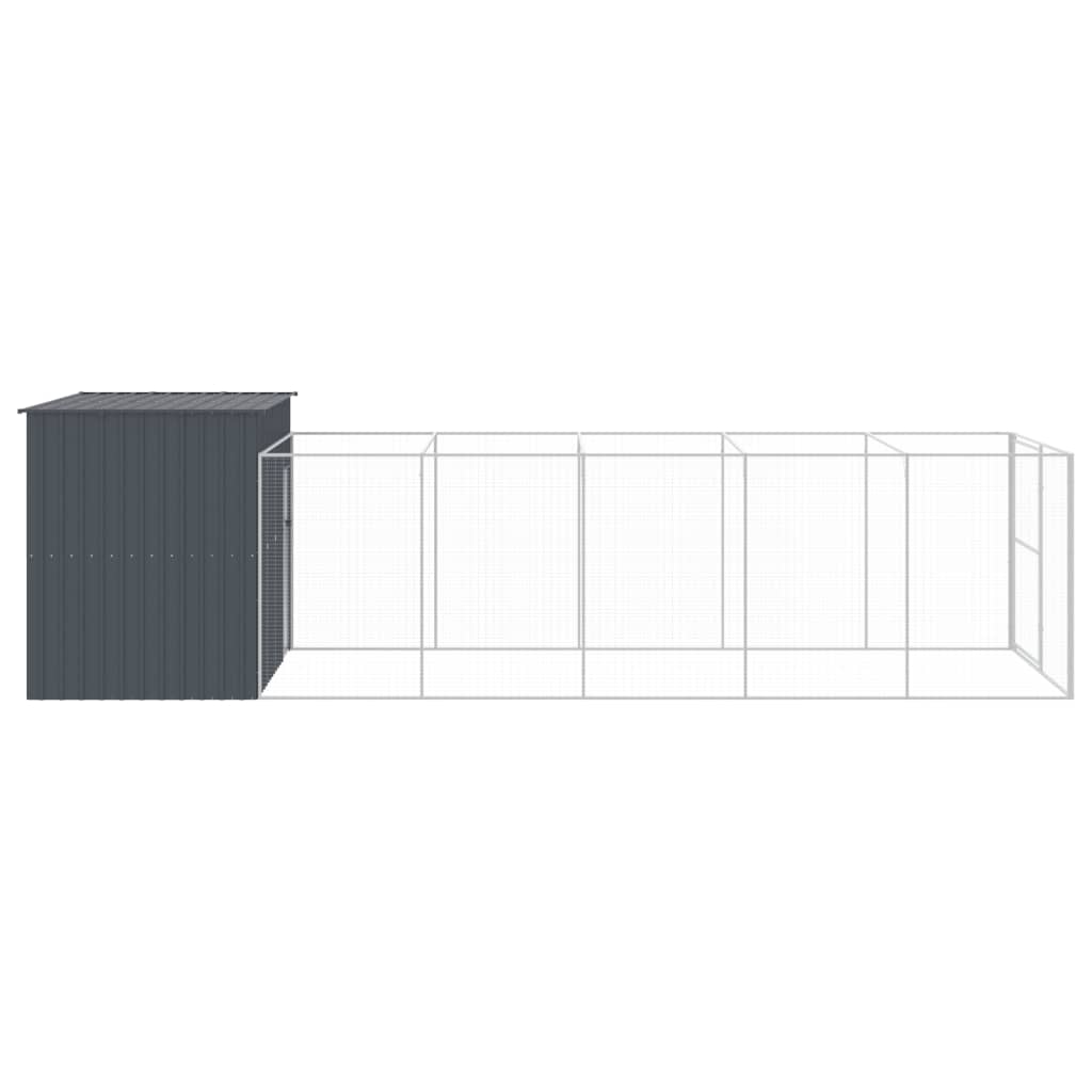 8720845917364_g_en_hd_2 vidaXL Dog House with Run Anthracite 214x661x181 cm Galvanised Steel - Image 4
