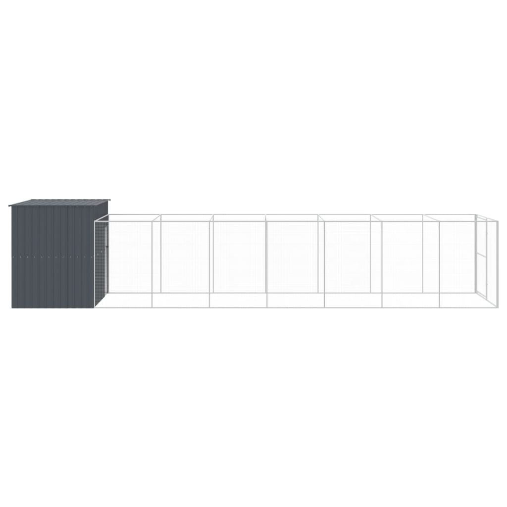 8720845917371_g_en_hd_2 vidaXL Dog House with Run Anthracite 214x865x181 cm Galvanised Steel - Image 4