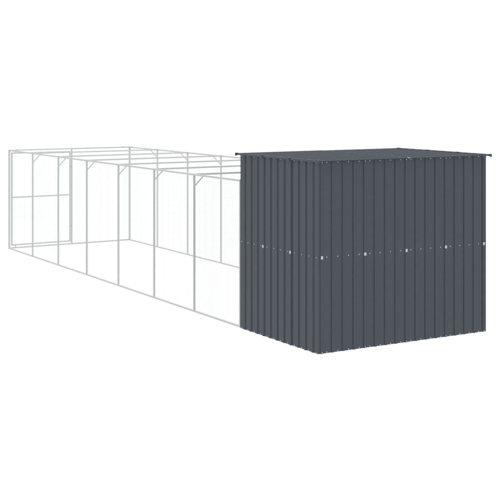 8720845917371_g_en_hd_3 vidaXL Dog House with Run Anthracite 214x865x181 cm Galvanised Steel - Image 5
