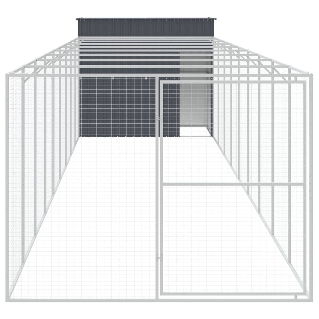8720845917388_g_en_hd_1 vidaXL Dog House with Run Anthracite 214x1069x181 cm Galvanised Steel - Image 3