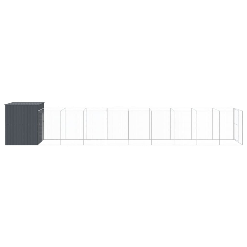8720845917388_g_en_hd_2 vidaXL Dog House with Run Anthracite 214x1069x181 cm Galvanised Steel - Image 4