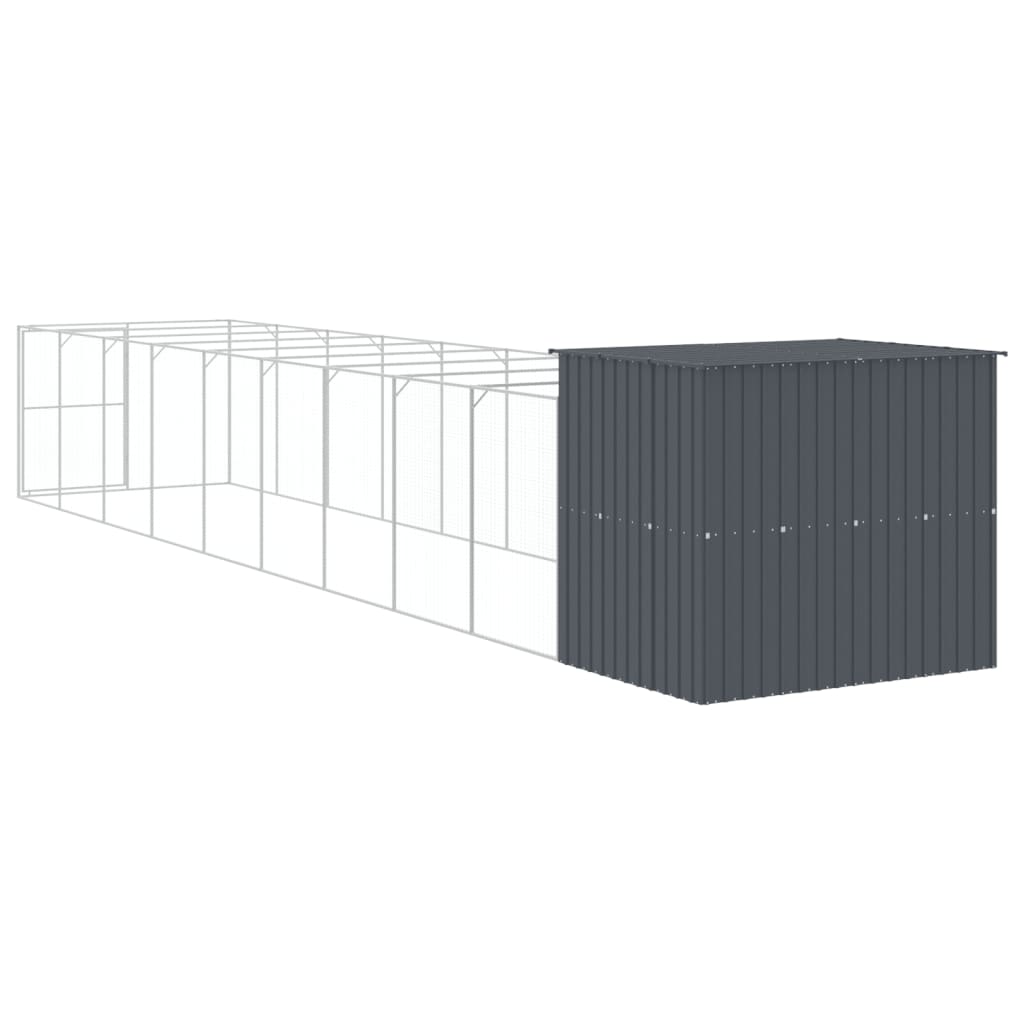 8720845917388_g_en_hd_3 vidaXL Dog House with Run Anthracite 214x1069x181 cm Galvanised Steel - Image 5