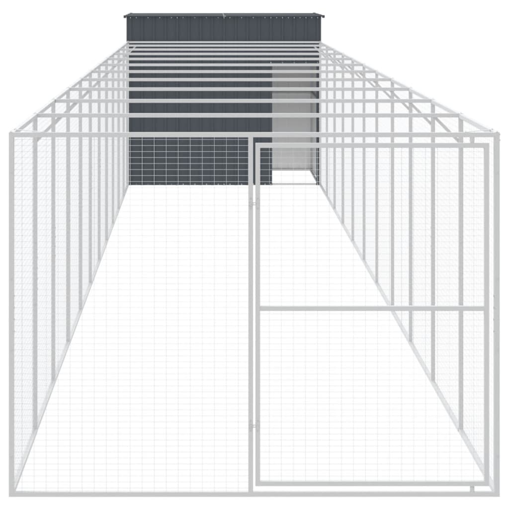 8720845917395_g_en_hd_1 vidaXL Dog House with Run Anthracite 214x1273x181 cm Galvanised Steel - Image 3