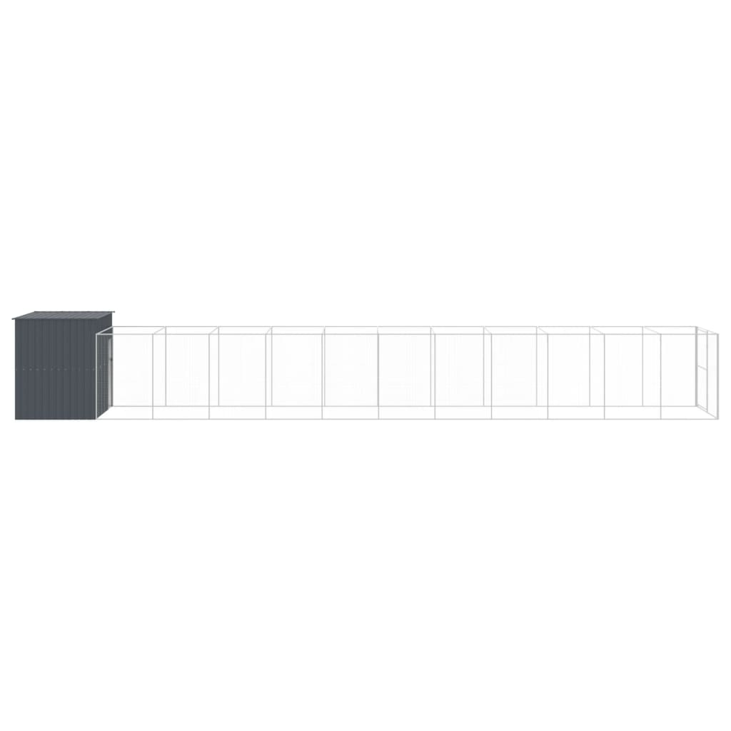 8720845917395_g_en_hd_2 vidaXL Dog House with Run Anthracite 214x1273x181 cm Galvanised Steel - Image 4