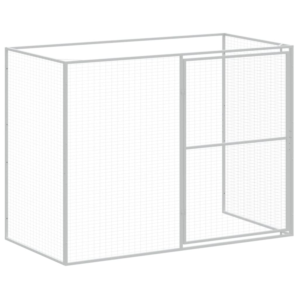 8720845917401_g_en_hd_5 vidaXL Dog House with Run Light Grey 214x253x181 cm Galvanised Steel - Image 7