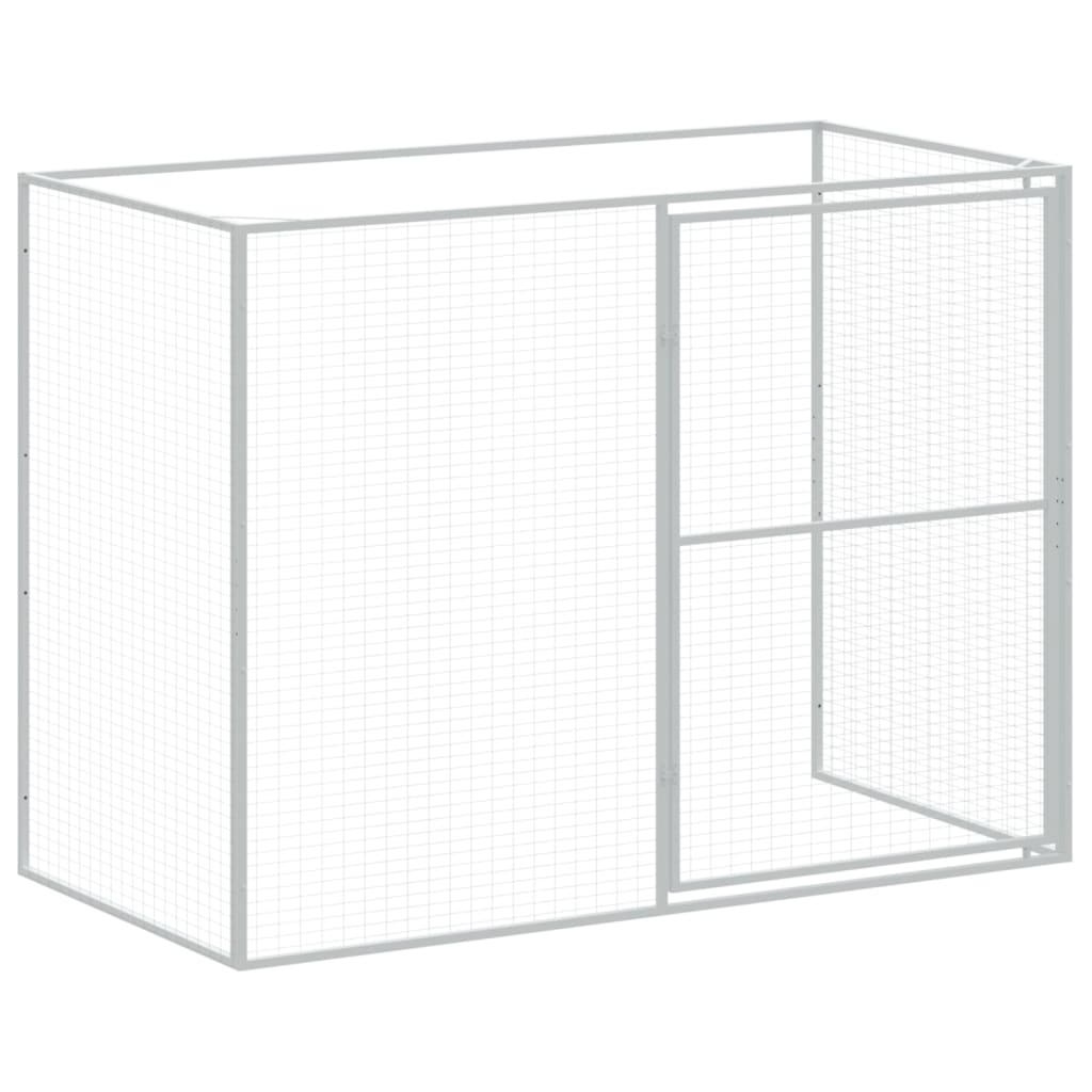 8720845917418_g_en_hd_6 vidaXL Dog House with Run Light Grey 214x457x181 cm Galvanised Steel - Image 8