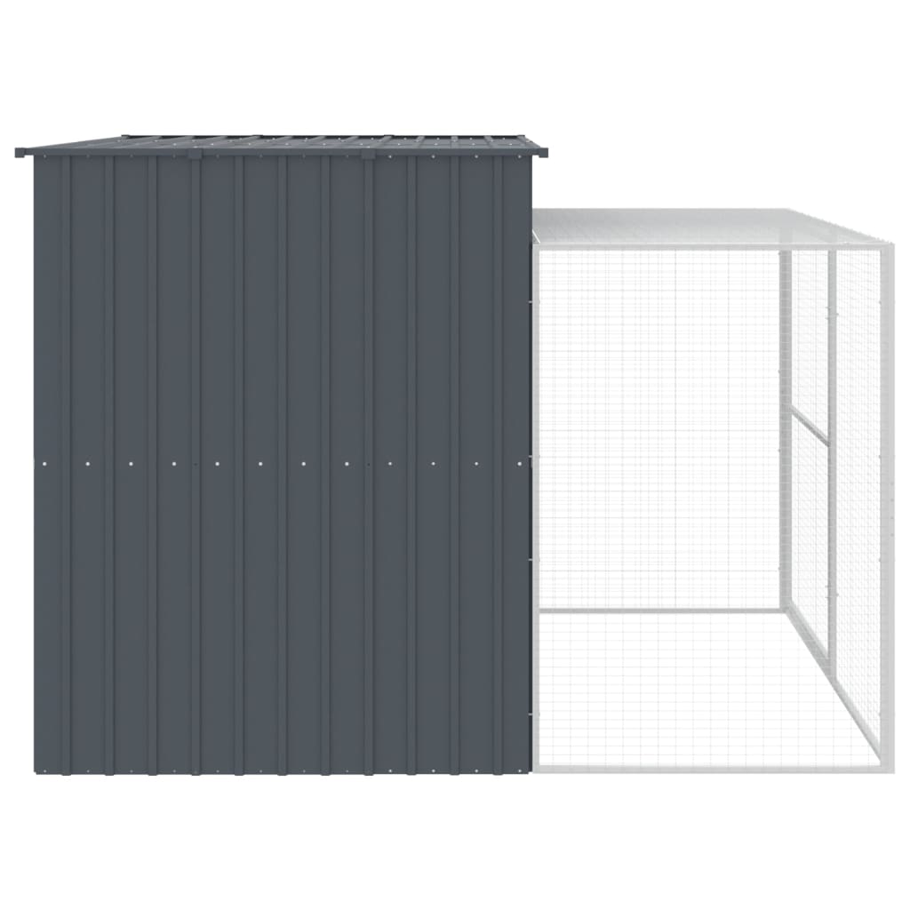 8720845917463_g_en_hd_2 vidaXL Dog House with Run Anthracite 214x253x181 cm Galvanised Steel - Image 4