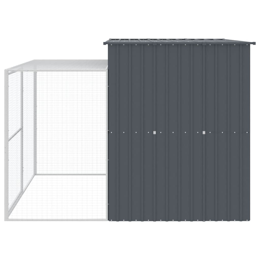 8720845917463_g_en_hd_3 vidaXL Dog House with Run Anthracite 214x253x181 cm Galvanised Steel - Image 5