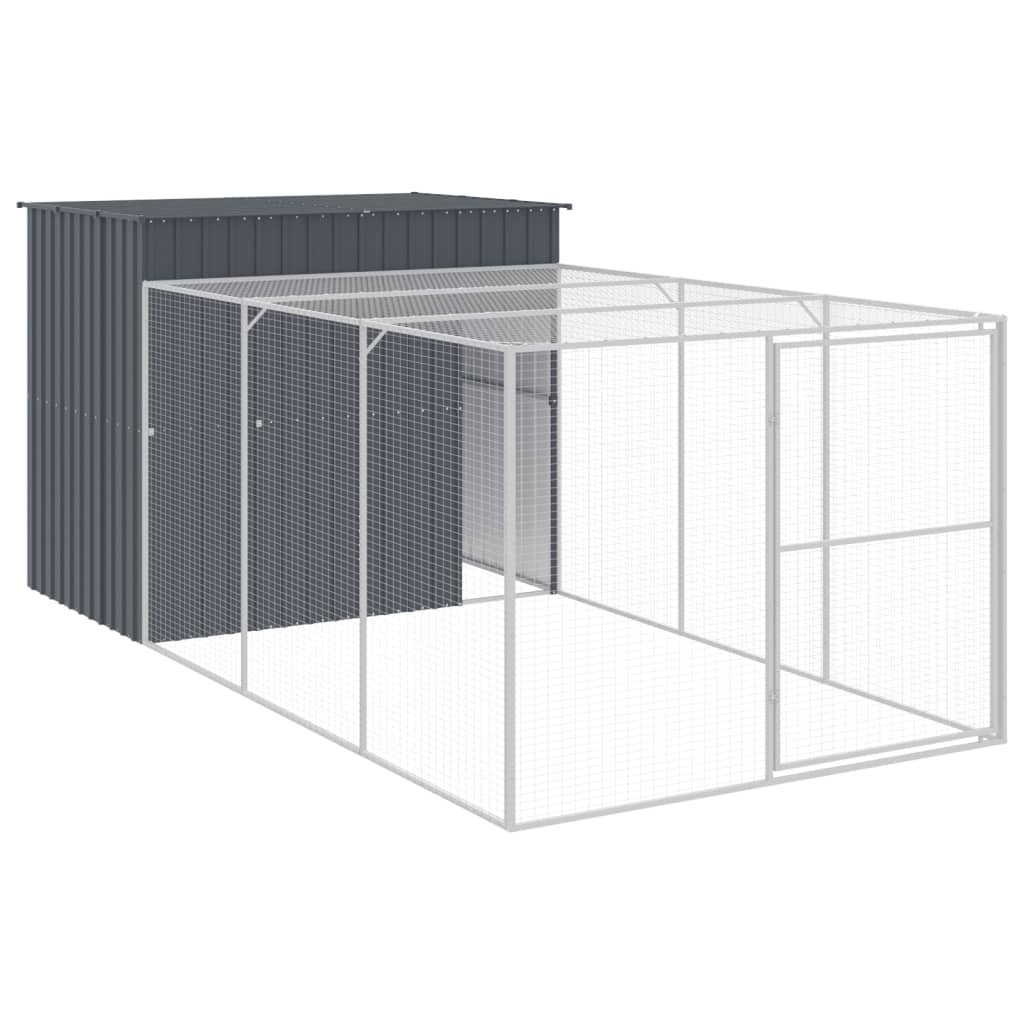 8720845917470_a_en_hd_1 vidaXL Dog House with Run Anthracite 214x457x181 cm Galvanised Steel - Image 2