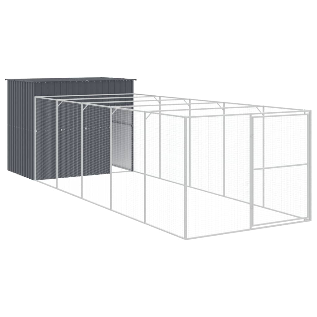 8720845917487_a_en_hd_1 vidaXL Dog House with Run Anthracite 214x661x181 cm Galvanised Steel - Image 2