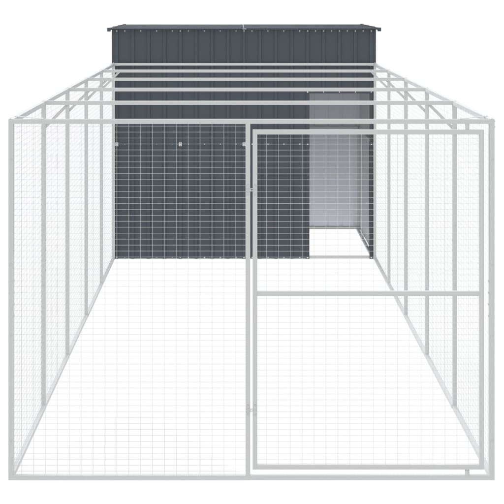 8720845917487_g_en_hd_1 vidaXL Dog House with Run Anthracite 214x661x181 cm Galvanised Steel - Image 3