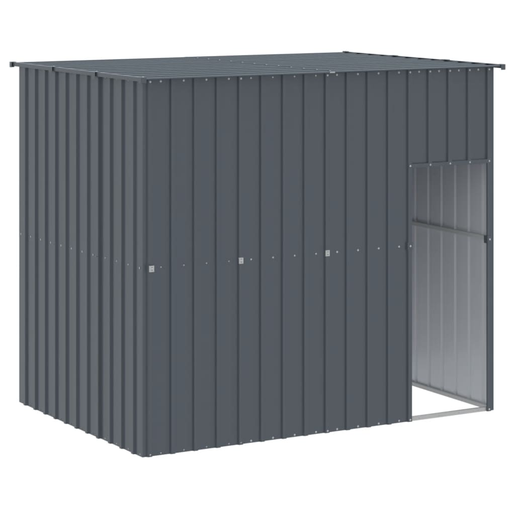 8720845917487_g_en_hd_4 vidaXL Dog House with Run Anthracite 214x661x181 cm Galvanised Steel - Image 6