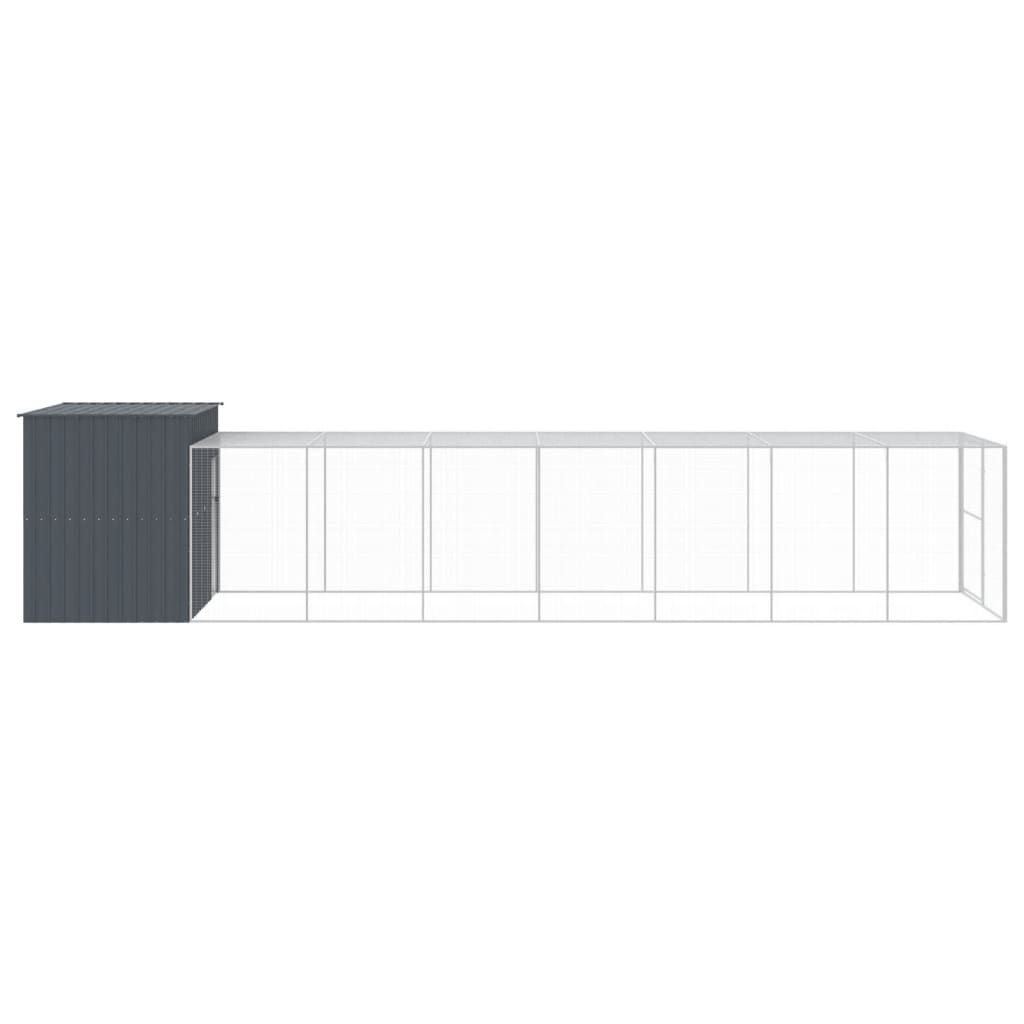 8720845917494_g_en_hd_2 vidaXL Dog House with Run Anthracite 214x865x181 cm Galvanised Steel - Image 4