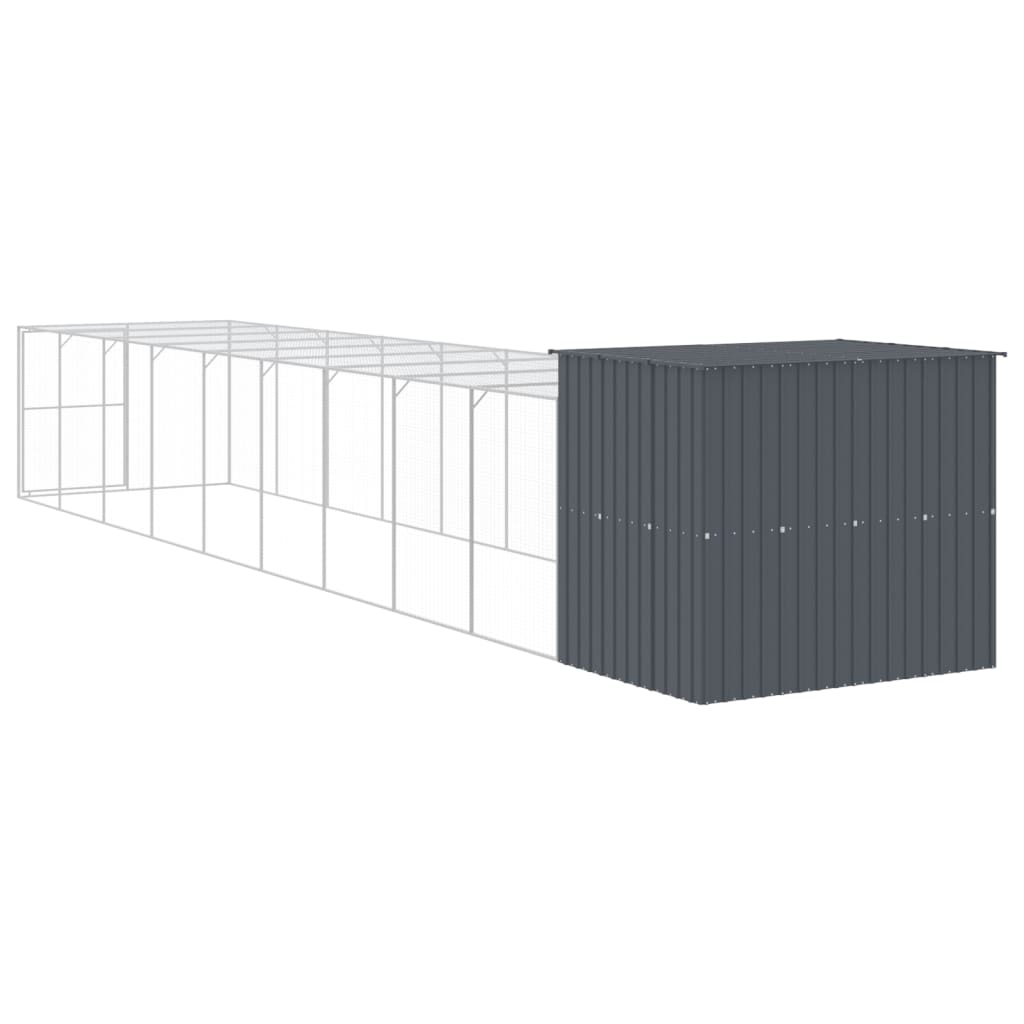 8720845917500_g_en_hd_3 vidaXL Dog House with Run Anthracite 214x1069x181 cm Galvanised Steel - Image 5