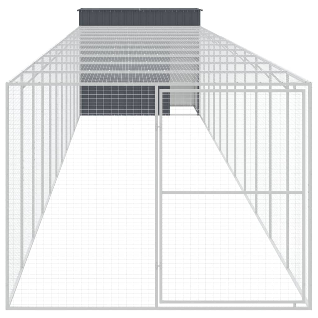 8720845917517_g_en_hd_1 vidaXL Dog House with Run Anthracite 214x1273x181 cm Galvanised Steel - Image 3