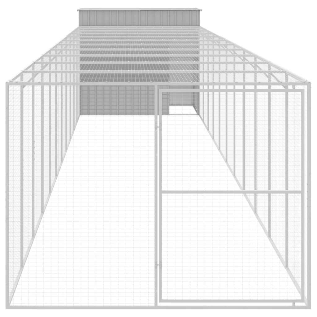 8720845917579_g_en_hd_1 vidaXL Dog House with Run Light Grey 214x1273x181 cm Galvanised Steel - Image 3