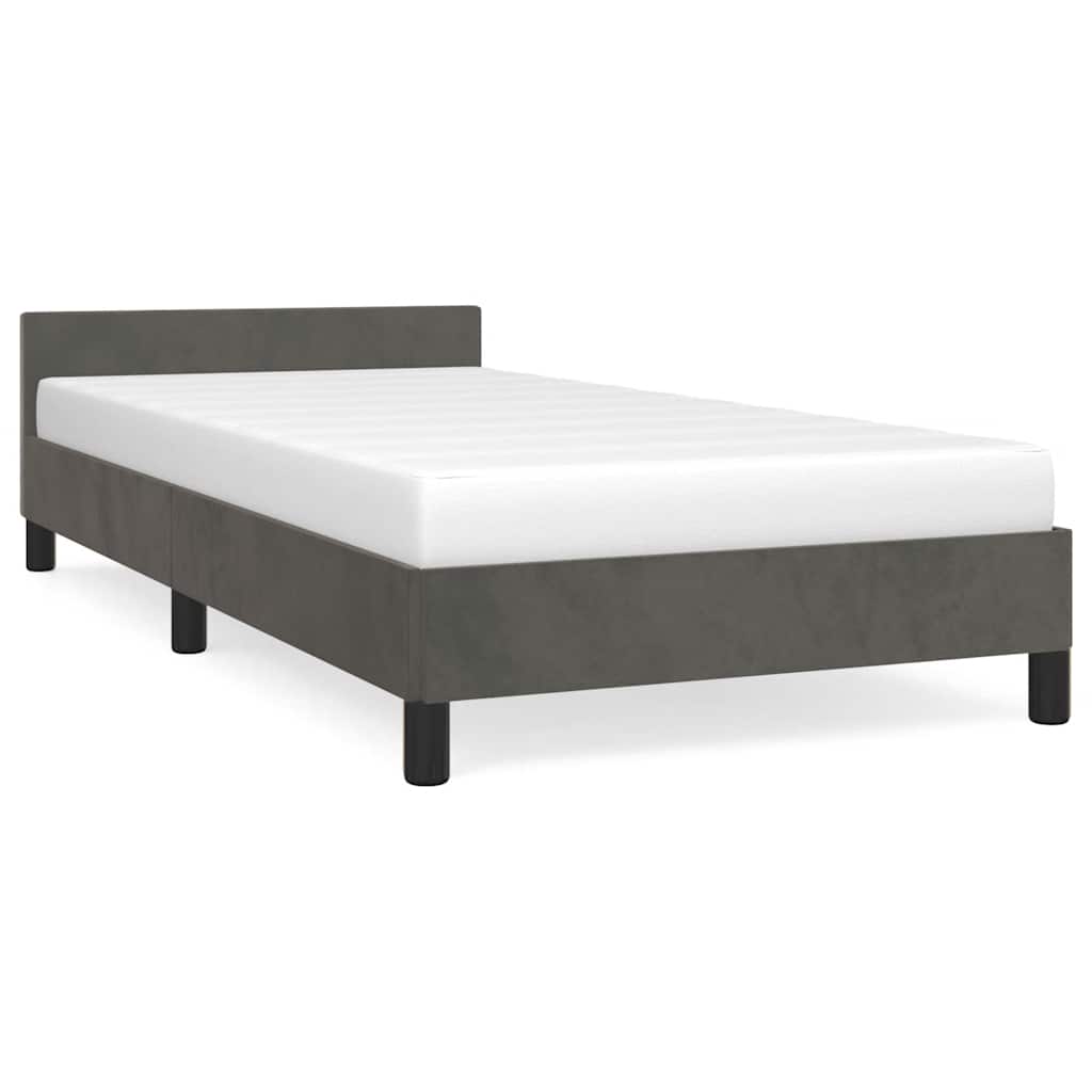 8720845920494_a_en_hd_1 vidaXL Bed Frame without Mattress Dark Grey King Single Size Velvet - Image 2