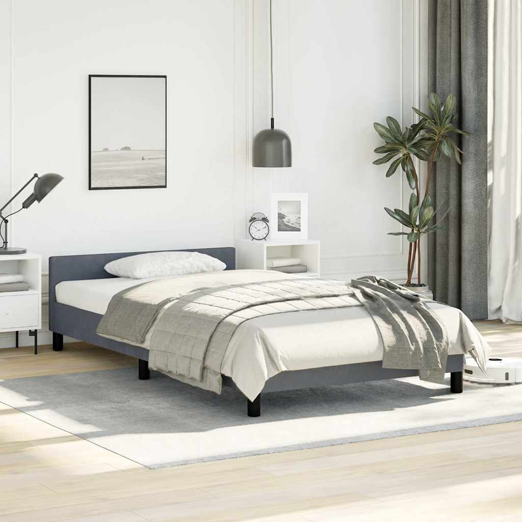 8720845920494_g_en_hd_1 vidaXL Bed Frame without Mattress Dark Grey King Single Size Velvet - Image 3