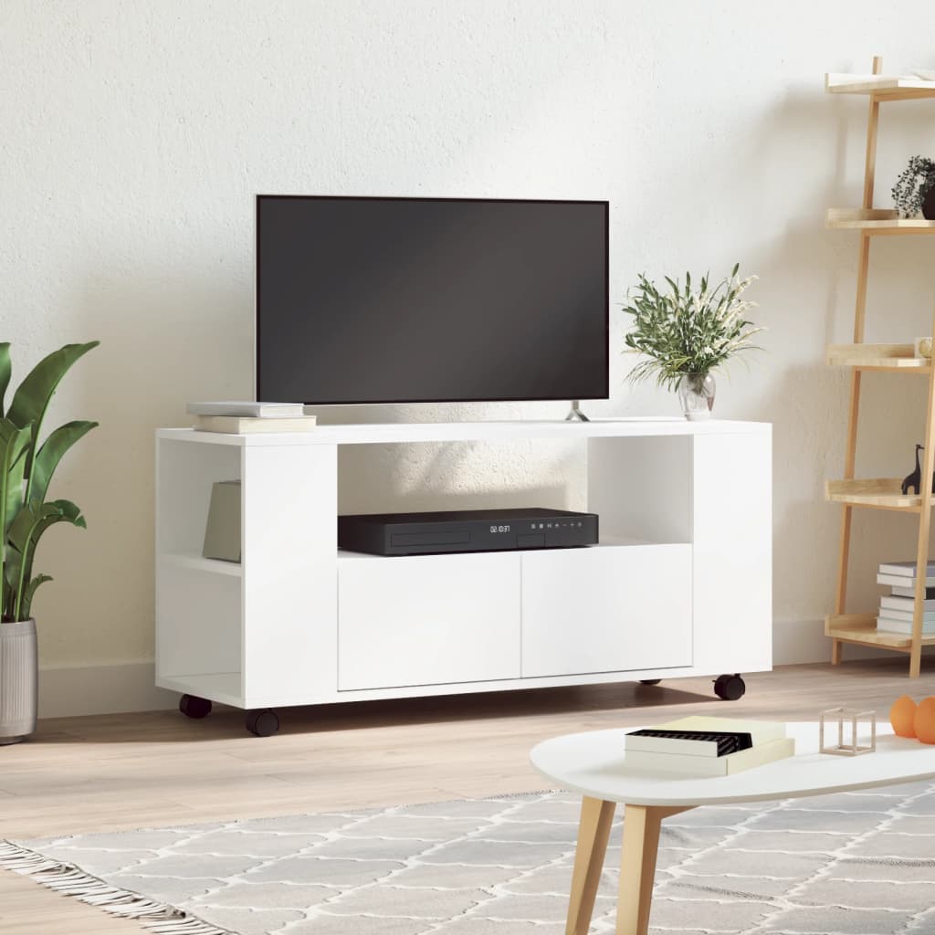 vidaXL TV Cabinet White 102x34.5x43 cm Engineered Wood