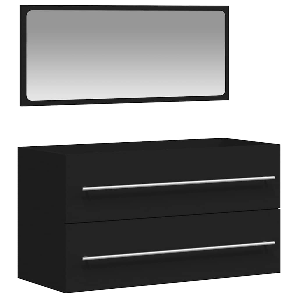 8720845923389_a_en_hd_1 vidaXL Bathroom Cabinet with Mirror Black Engineered Wood - Image 2