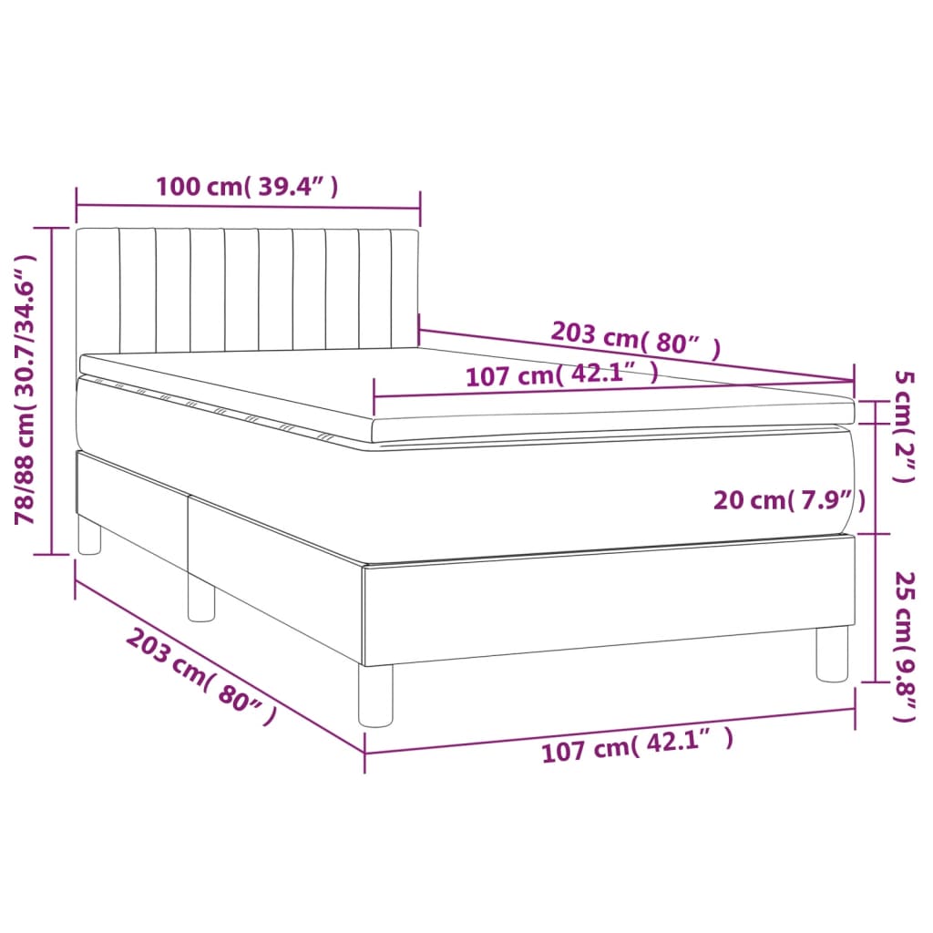 8720845923792_g_en_hd_5 vidaXL Box Spring Bed with Mattress Dark Grey 100x200 cm Fabric - Image 7