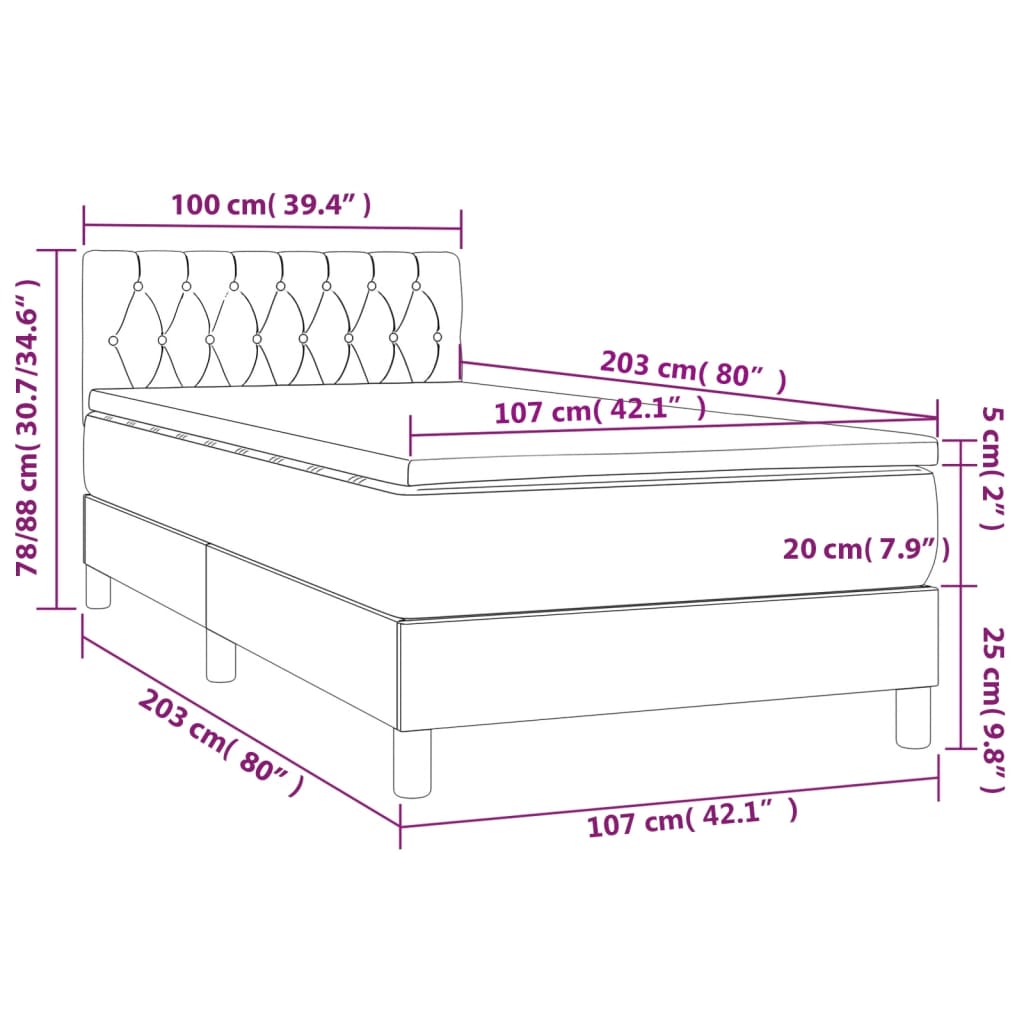 8720845923808_g_en_hd_5 vidaXL Box Spring Bed with Mattress Dark Grey 100x200 cm Fabric - Image 7