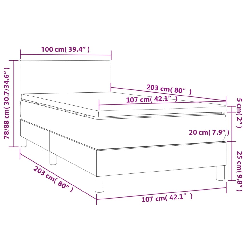 8720845923853_g_en_hd_6 vidaXL Box Spring Bed with Mattress&LED Dark Grey 100x200cm Fabric - Image 8