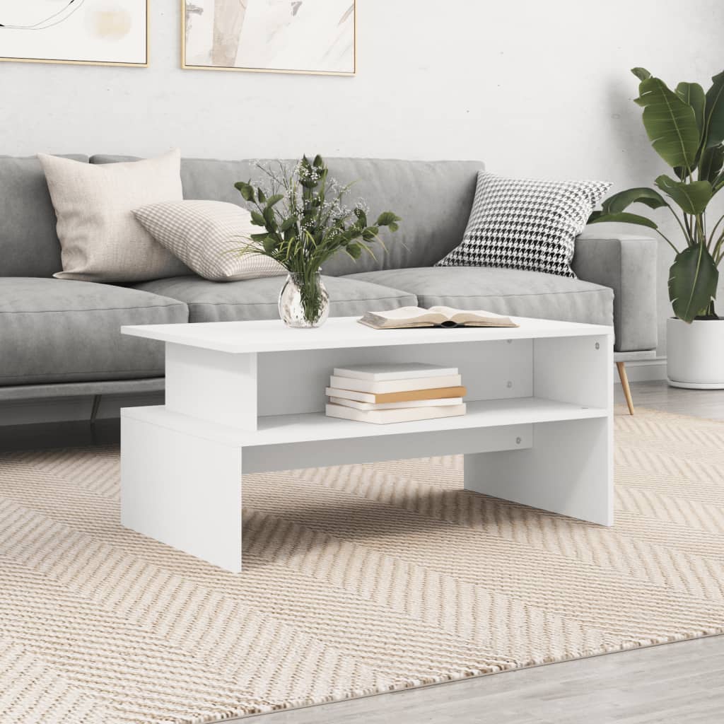 vidaXL Coffee Table White 90x55x42.5 cm Engineered Wood