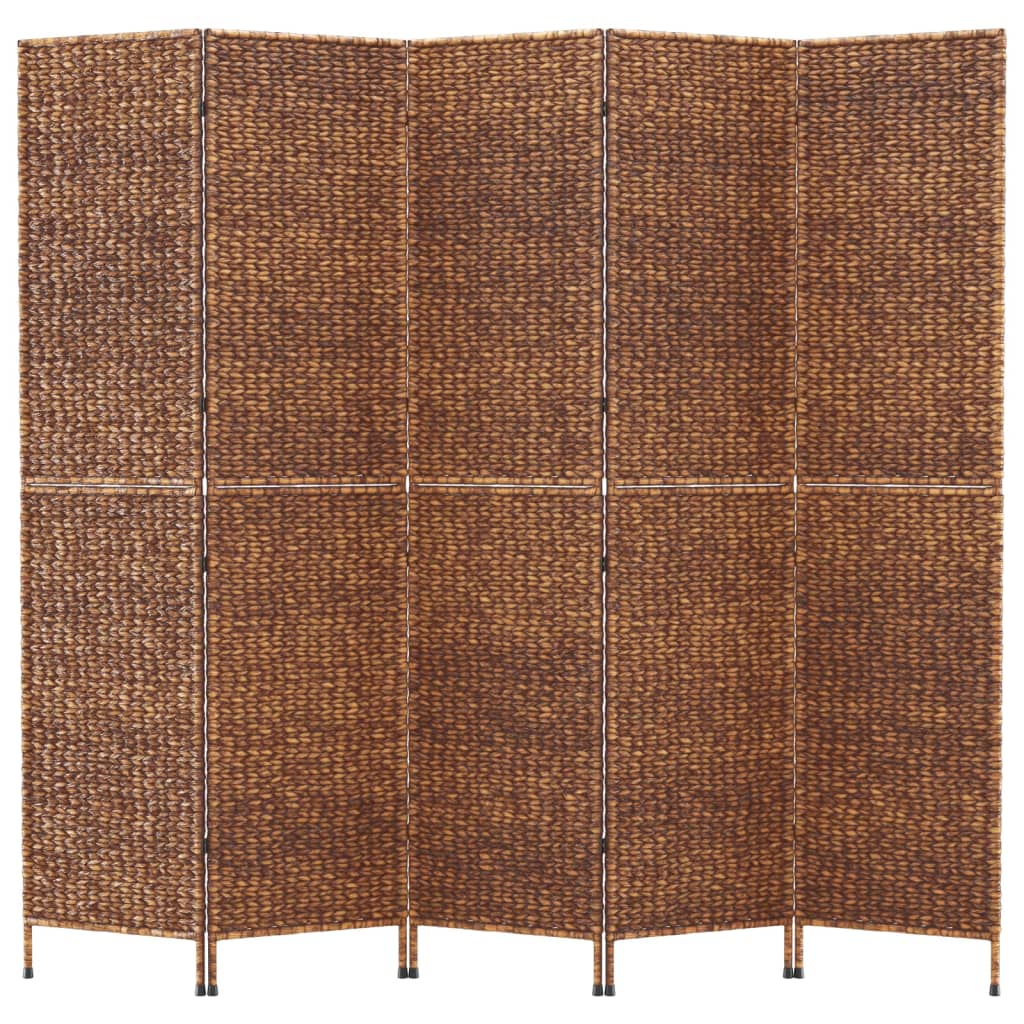 8720845925710_g_en_hd_1 vidaXL Room Divider 5-Panel Brown 205x180 cm Water Hyacinth - Image 3