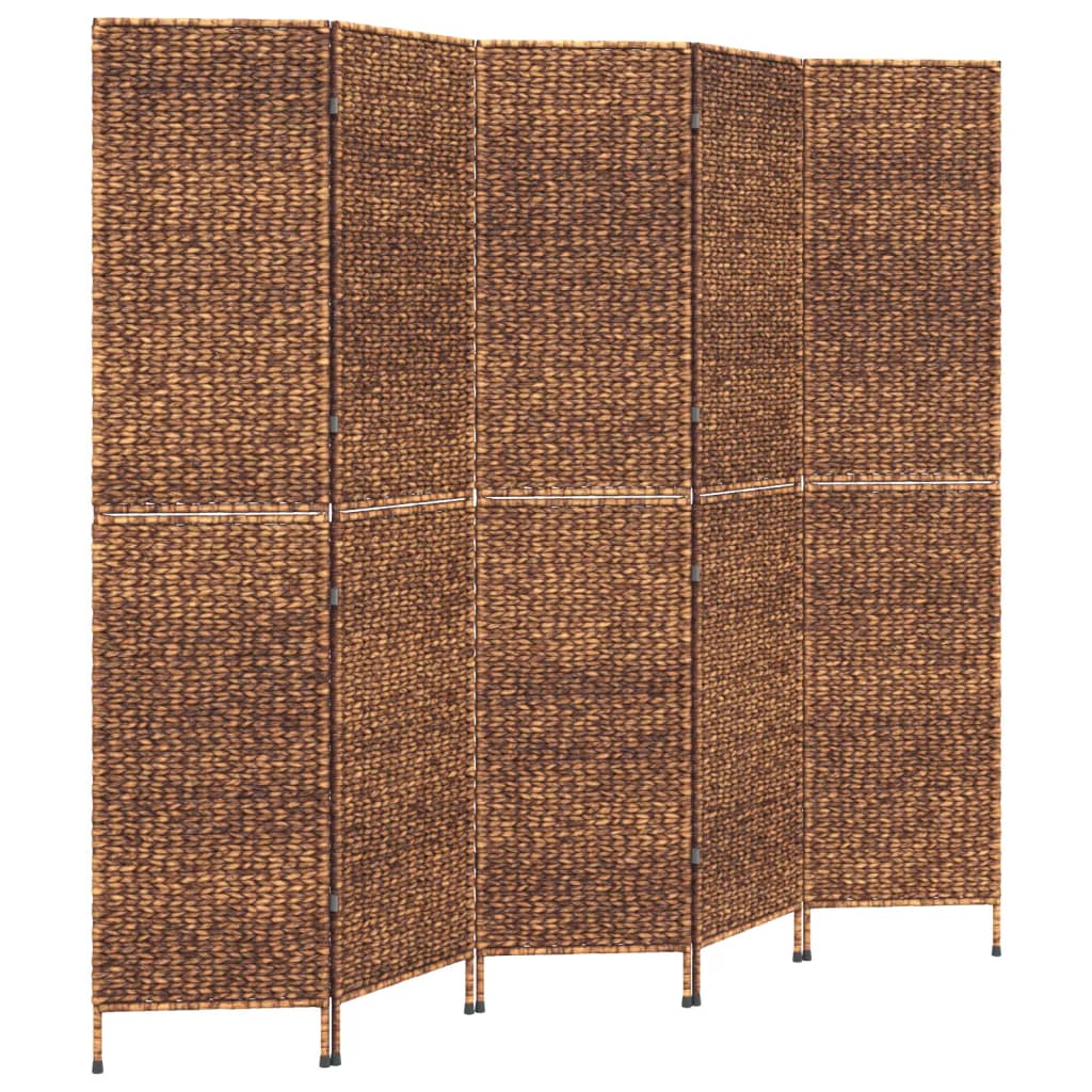 8720845925710_g_en_hd_4 vidaXL Room Divider 5-Panel Brown 205x180 cm Water Hyacinth - Image 6